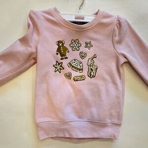 Ralph Lauren Kids Light Pink Holiday Sweatshirt. LIMITED EDT